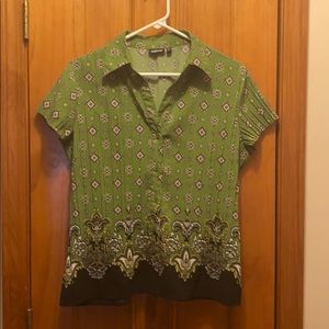 Apt.9 petite large pleated blouse